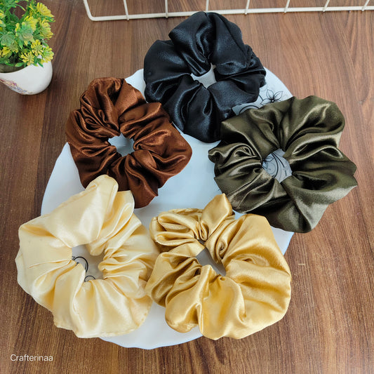 "Silky Satin Scrunchie XL size– Soft & Stylish Hair Accessory for Daily & Party Wear"