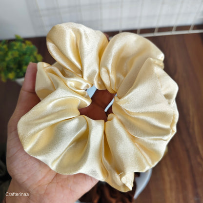 "Silky Satin Scrunchie XL size– Soft & Stylish Hair Accessory for Daily & Party Wear"