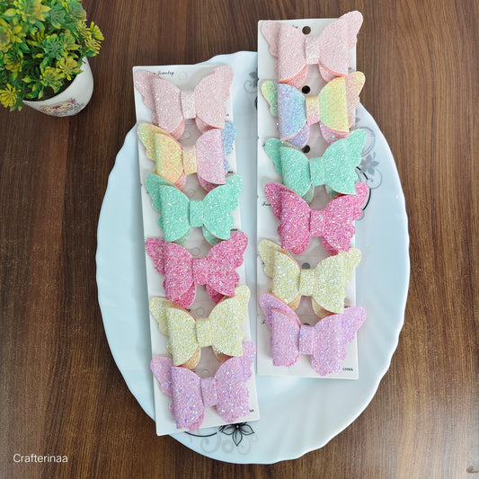 “Glitter Butterfly Hair Clips for Girls – Multicolor Sparkly Bow Barrettes | Cute Kids Hair Accessories”