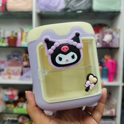 "Kawaii Character Pen Stand – Mini Fridge Style Storage for Desk Accessories"
