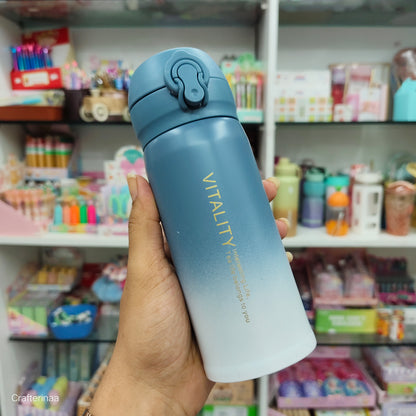 "Stainless Steel Gradient Sipper Bottle – Leakproof & Reusable Travel Flask"
