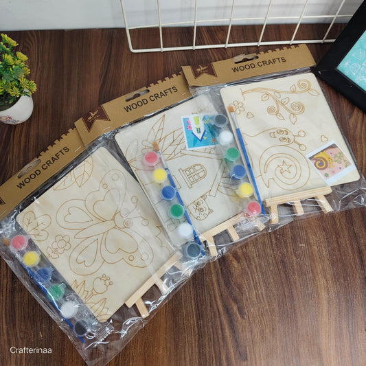 "Creative Wood Craft Painting Set – Fun DIY Art Activity Kit for Children"