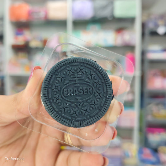 “Cream Sandwich Biscuit Erasers – Blueberry, Strawberry & Chocolate Design
