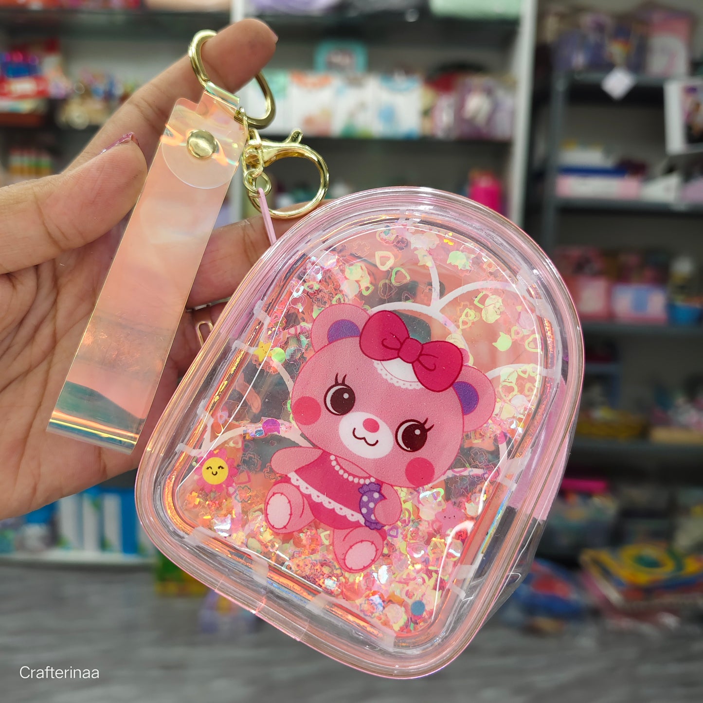 “Adorable Glitter Coin Pouches – Cartoon Design Zip Wallets for Girls | Small Pouches Pack”