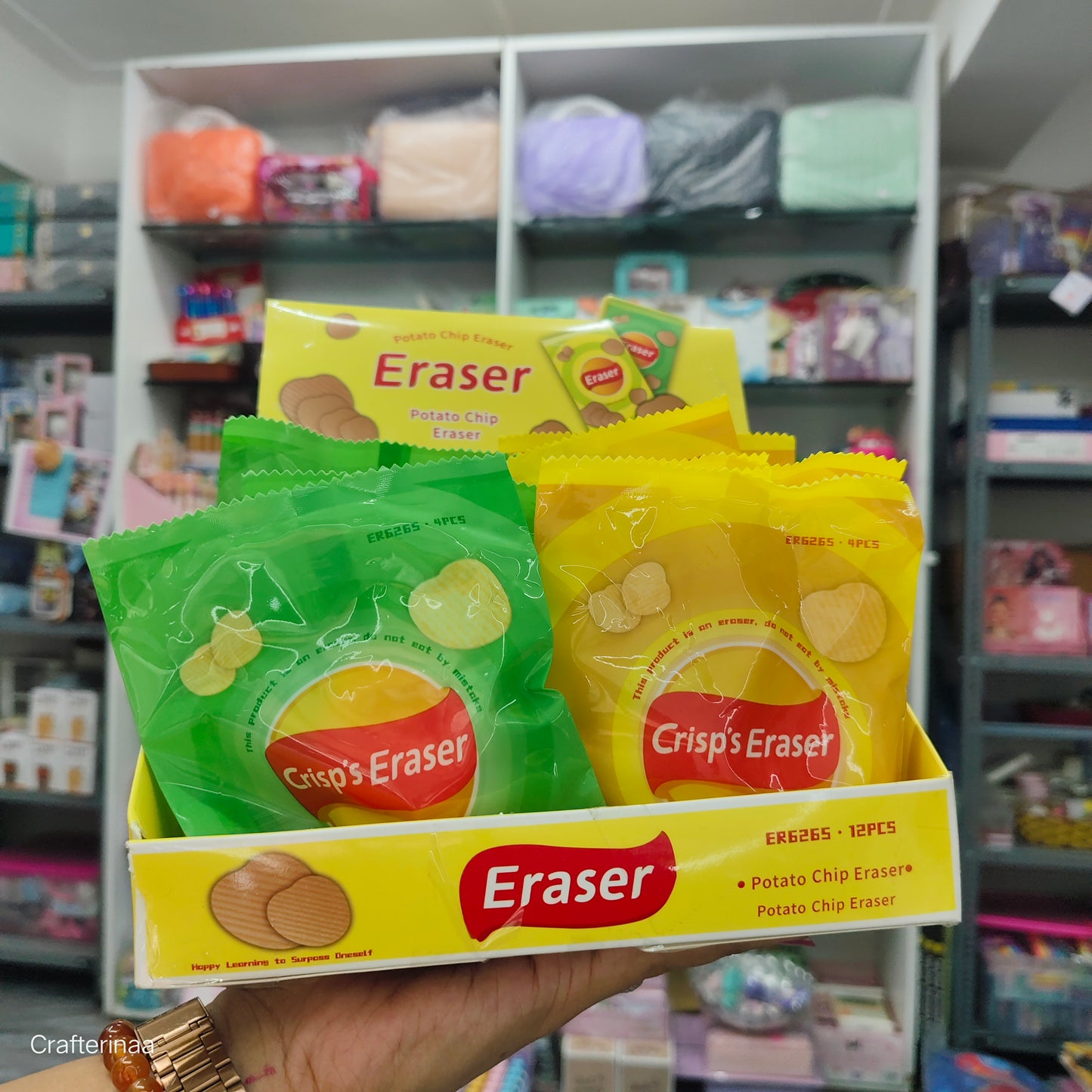 “Snack Style Erasers – Potato Chips Design |Unique School Erasers”
