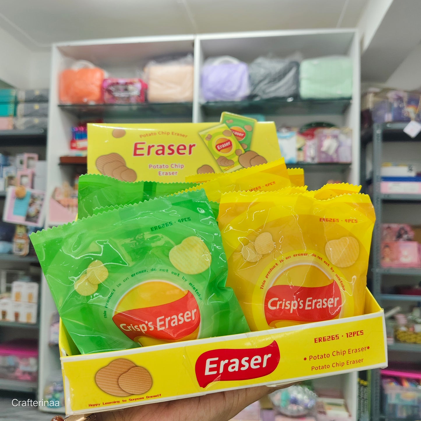 “Snack Style Erasers – Potato Chips Design |Unique School Erasers”