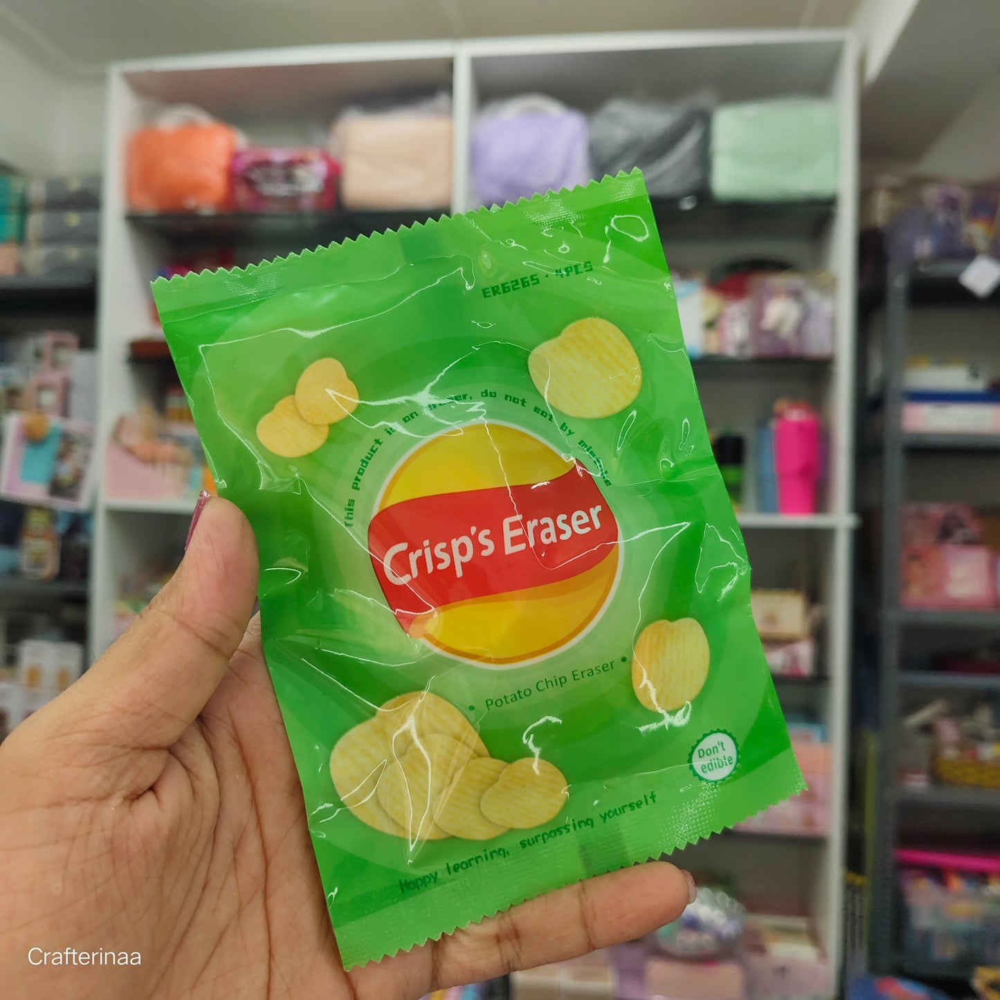 “Snack Style Erasers – Potato Chips Design |Unique School Erasers”