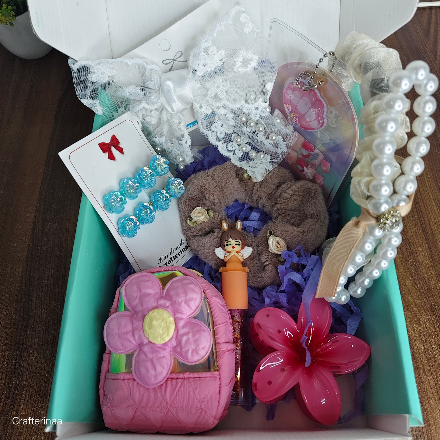 Lilac & Lace Gift Box| hamper which is pure joy | filled with floral clips, pearl charms, soft scrunchies & magical little surprises 🌸✨