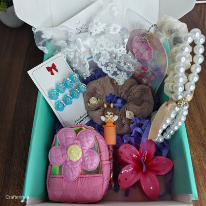 Lilac & Lace Gift Box| hamper which is pure joy | filled with floral clips, pearl charms, soft scrunchies & magical little surprises 🌸✨