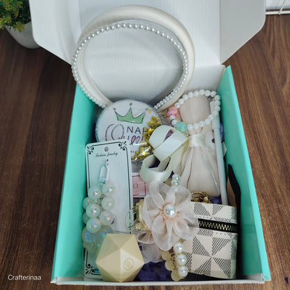 Wrapped in pastels, pearls, and pure love 💕
A Rakhi hamper that’s as beautiful and thoughtful as your bond.