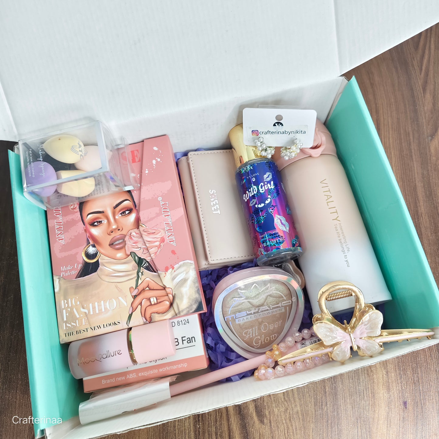 Luxury and love Premium Rakhi hamper filled with thoughtful beauty picks, cute accessories, and everyday must-haves Hamper