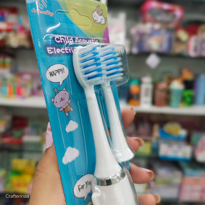 Kids Electric Toothbrush with Cartoon Design – Soft Bristles & Extra Head