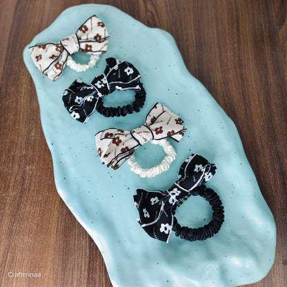 Korean Bow hair ties| bow scrunchie for girls| hair accessories