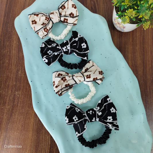 Korean Bow hair ties| bow scrunchie for girls| hair accessories