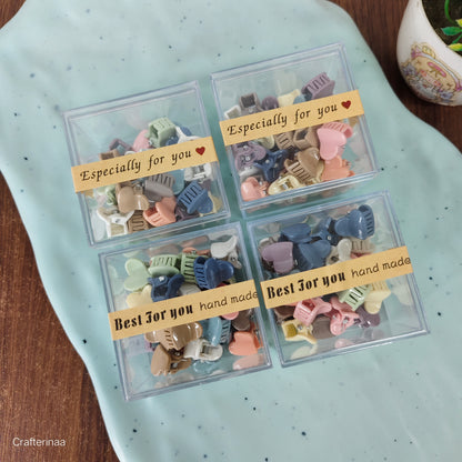 Tiny Hair Clips – Cute Pastel Mini Clutchers Box