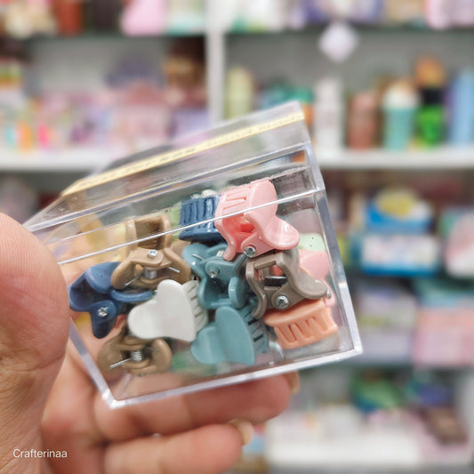Tiny Hair Clips – Cute Pastel Mini Clutchers Box