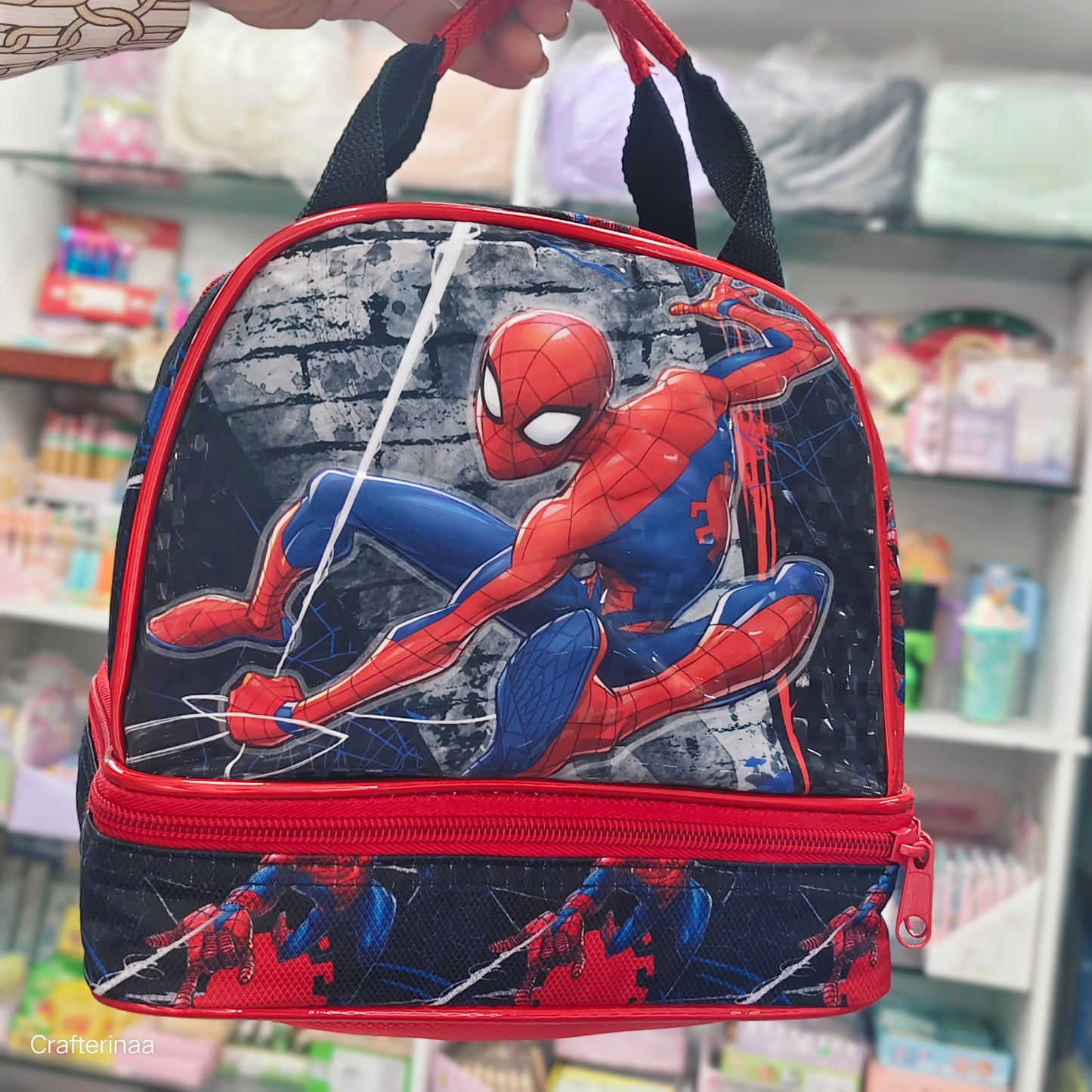 Frozen and spiderman theme lunch bags/ double chain lunch bags for girls and boys