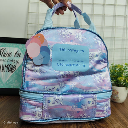 Frozen and spiderman theme lunch bags/ double chain lunch bags for girls and boys