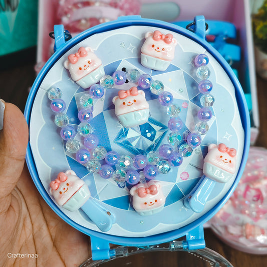 "Cute Pastel Charm Bracelets – Kawaii Beads & DIY Jewelry Kits"