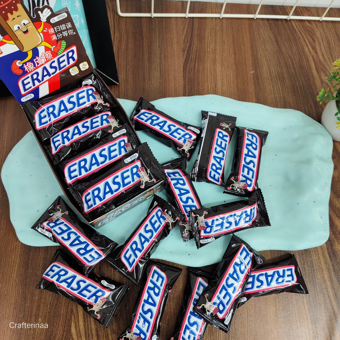 "Novelty Chocolate Bar Erasers – Perfect for Kids' Return Gifts & Pencil Cases"