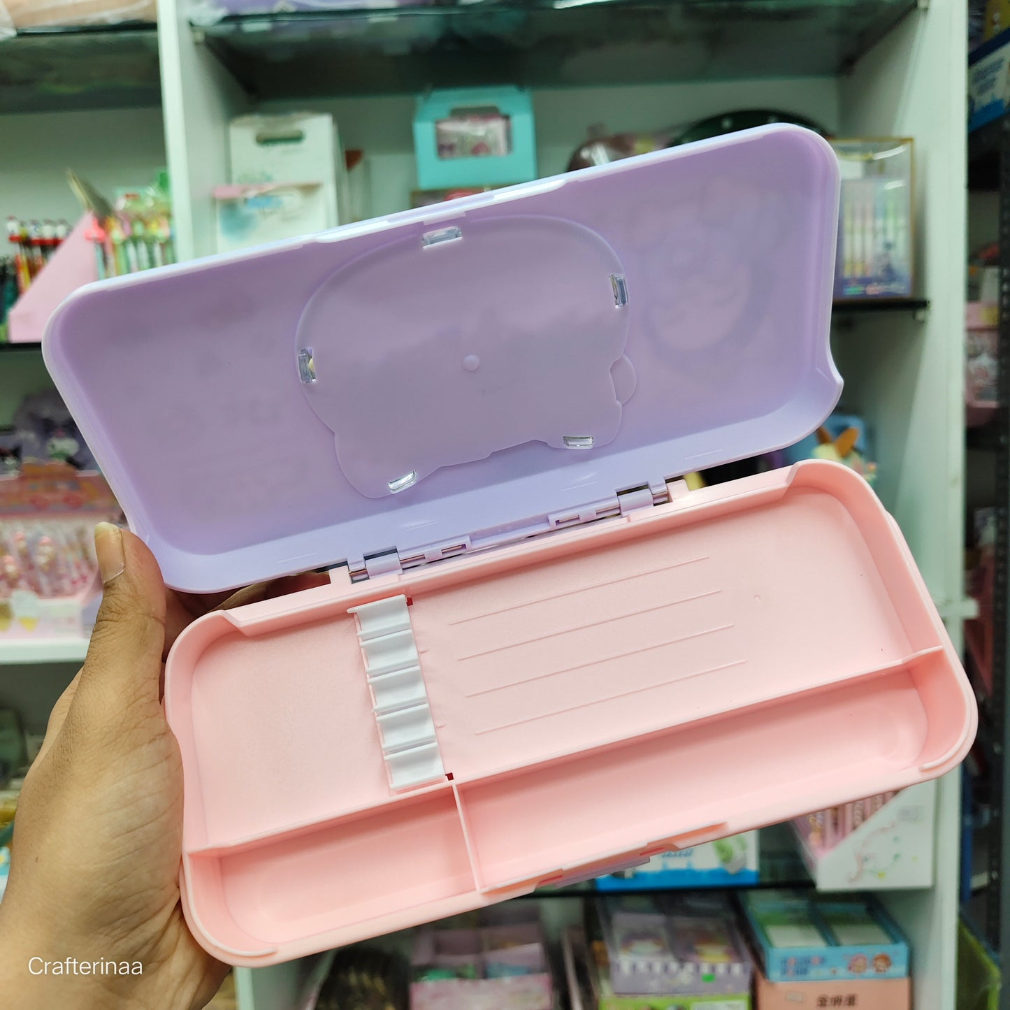 Cute Kitten Pencil Box with Colorful Beads – Stationery Organizer for Kids| hello kitty compass box