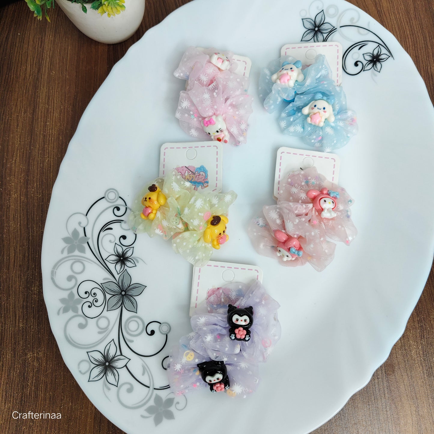 Kawaii Style Hair ties – Soft Net Bow hair ties