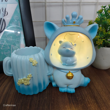 Cute LED desk lamp with pen stand| Premium Penholder with LED lamp