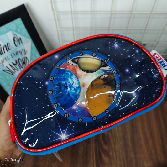 “Mermaid Princess Zipper Pouch – Cute & Spacious Pencil Case and Galaxy Space Pencil Pouch Zipper Case with Planets Design”