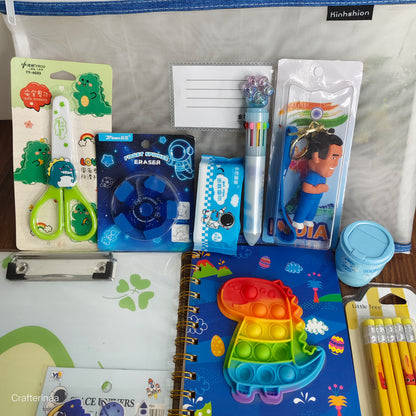Blue boss Boy Hamper|  coolest Hamper for boys| gift for boys| Kids stationery hamper| gift hamper