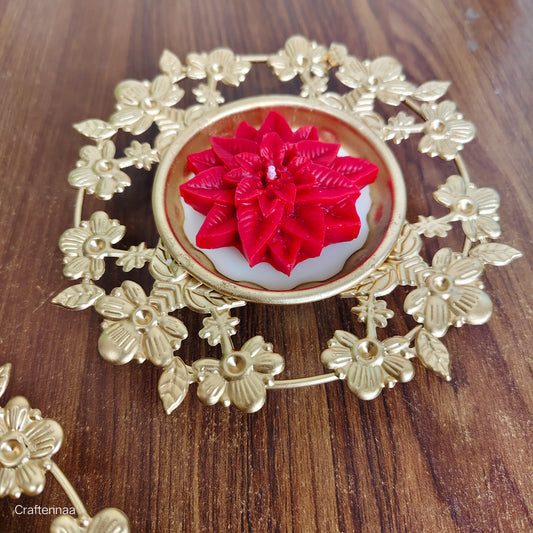 Rose candle urli|Pure soy wax scented candles| urlie candles for Home decor