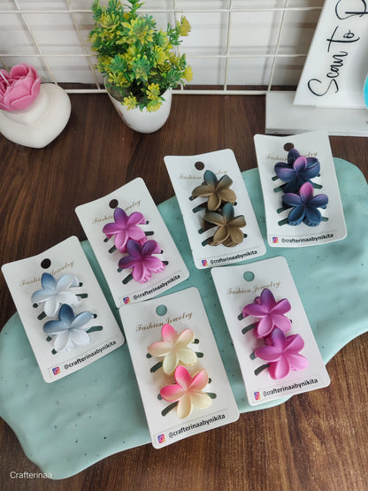 Aesthetic Flower Hair Claw Pair | Fashion Hair Accessories for Women