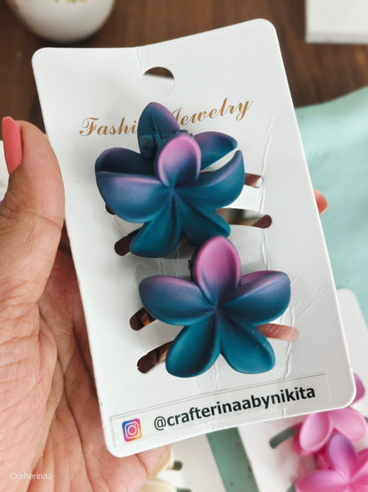 Aesthetic Flower Hair Claw Pair | Fashion Hair Accessories for Women