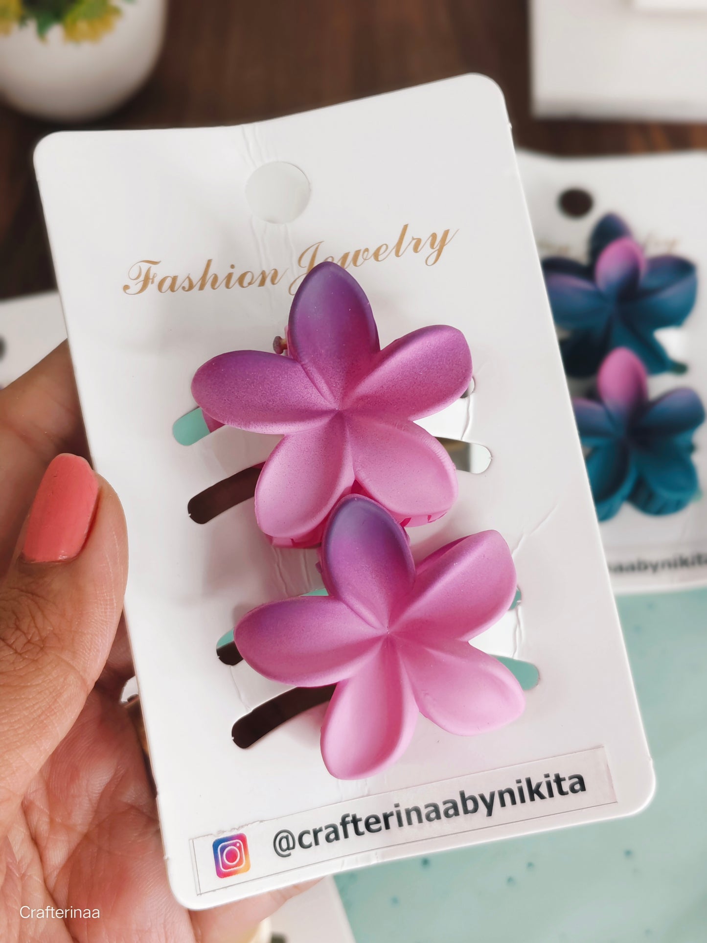 Aesthetic Flower Hair Claw Pair | Fashion Hair Accessories for Women