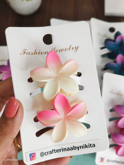 Aesthetic Flower Hair Claw Pair | Fashion Hair Accessories for Women