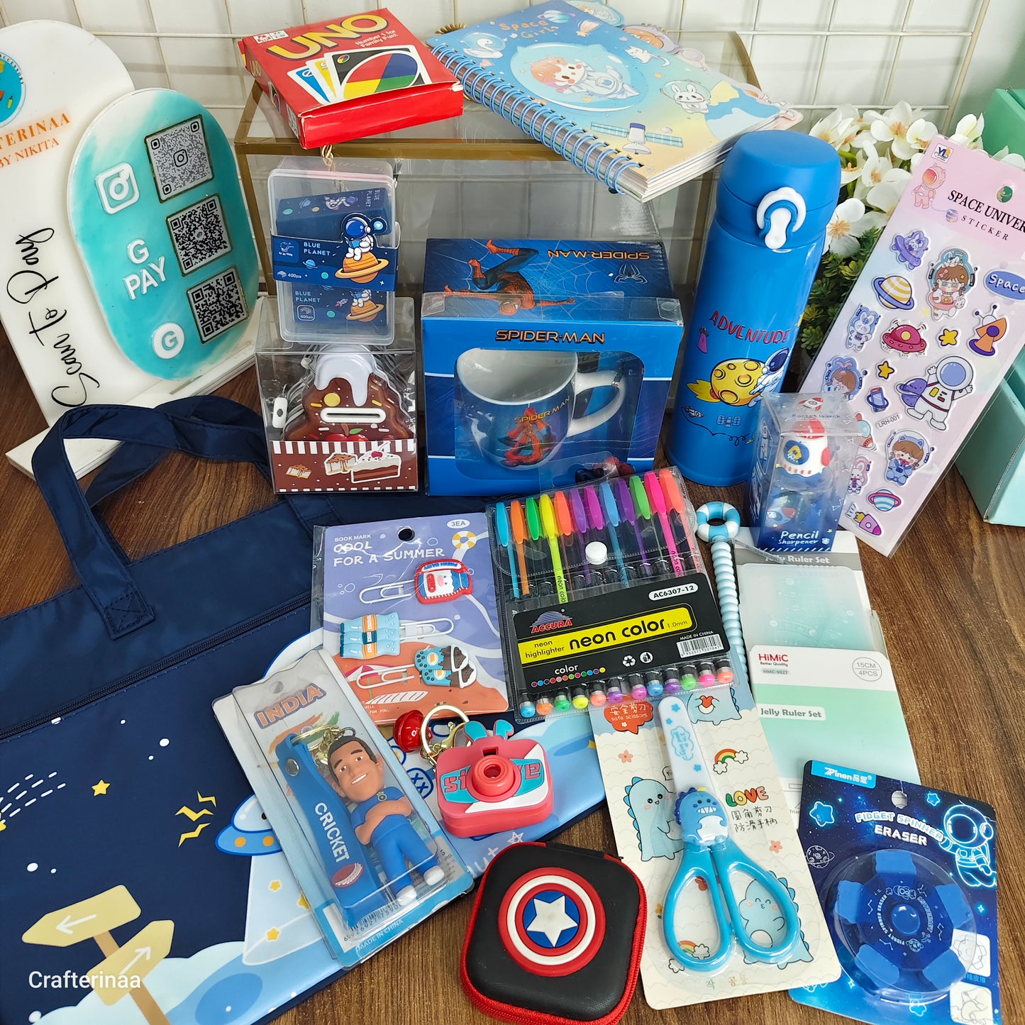 Little Hero Adventure Hamper for Boys | Space & Superhero Stationery Gift Hamper