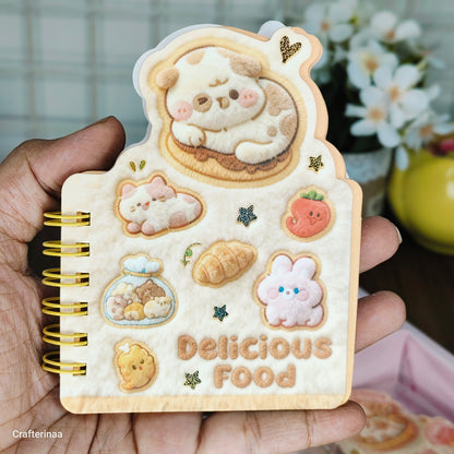 Kawaii Plush Mini Notebook | Cute Food & Animal Design | Spiral Pocket Journal