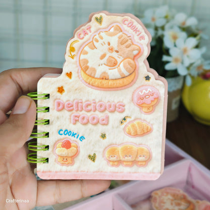 Kawaii Plush Mini Notebook | Cute Food & Animal Design | Spiral Pocket Journal