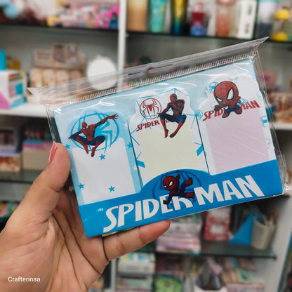 Spiderman Sticky Notes Set | Kids Character Memo Notes & Stationery