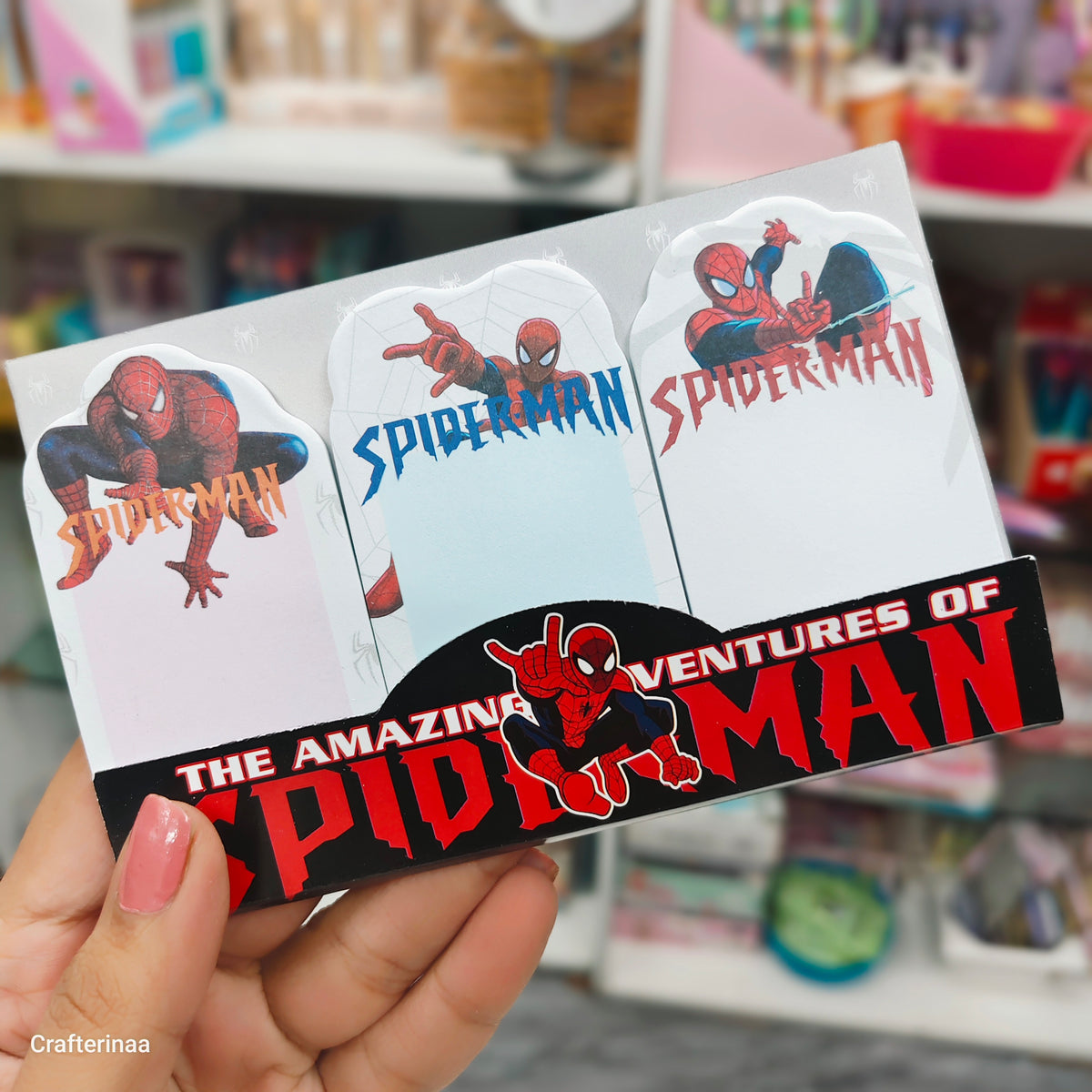 Spiderman Sticky Notes Set | Kids Character Memo Notes & Stationery