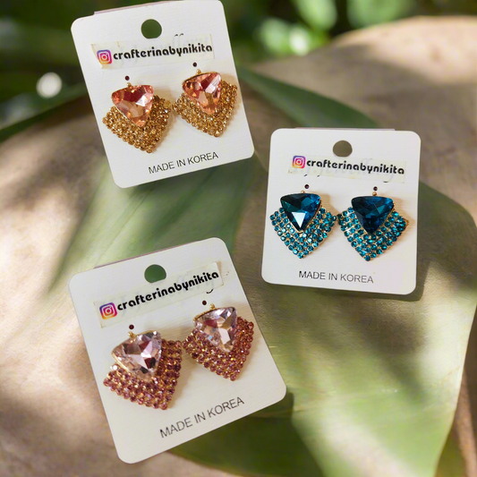 Princess emblished earrings