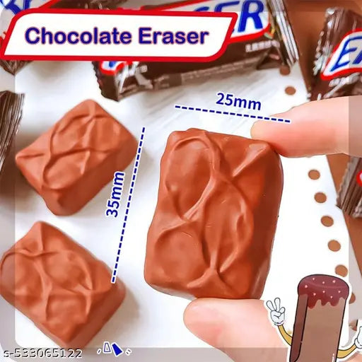 "Novelty Chocolate Bar Erasers – Perfect for Kids' Return Gifts & Pencil Cases"