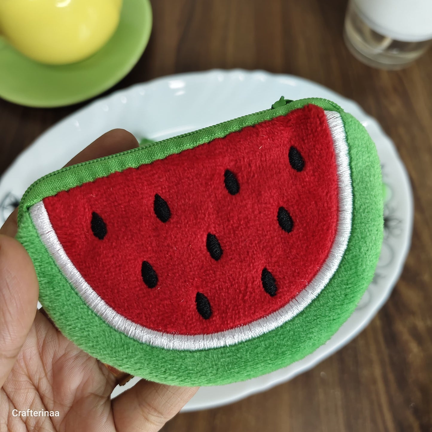 Cute Fruit Shape Coin Pouch Keychain | Plush Mini Zipper Wallet for Kids & Girls | Kawaii Coin Purse