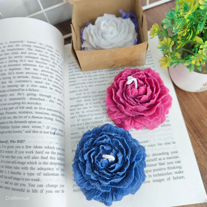 Handmade Peony flower scented candles|  shaped decorative candles|Luxury floral rose design candle soy wax scented candles