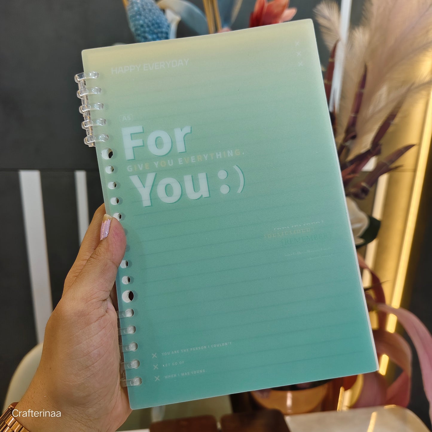 Pastel Spiral Notebooks – "For You" Lined Journals (Set of 4) | Aesthetic Stationery
