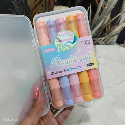 Double Soft Highlighters – Dual Tip Pastel Markers for Journaling & Notes