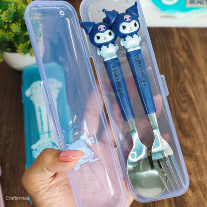 Kawaii Travel spoon Set – Portable Spoon & Fork Box