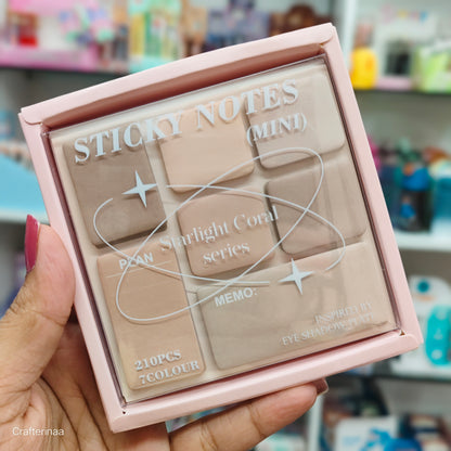 Aesthetic Sticky Notes Pad – Mini Memo & Planner Notes – Inspired by Eyeshadow Palette