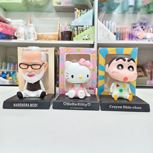 Bobblehead Car Dashboard Doll | Cute Figurine for Car & Home Décor