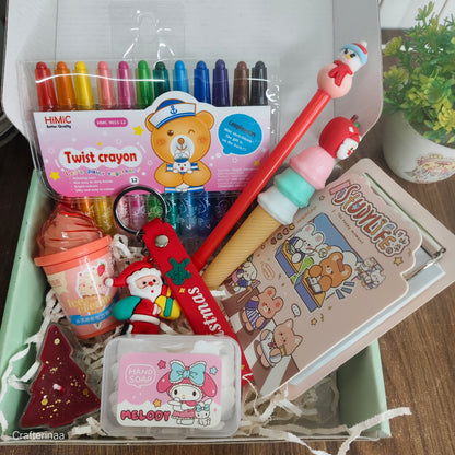 Premium Kids Study Hamper – Twist Crayons, Ice-Cream Pen, Cute Diary & Accessories