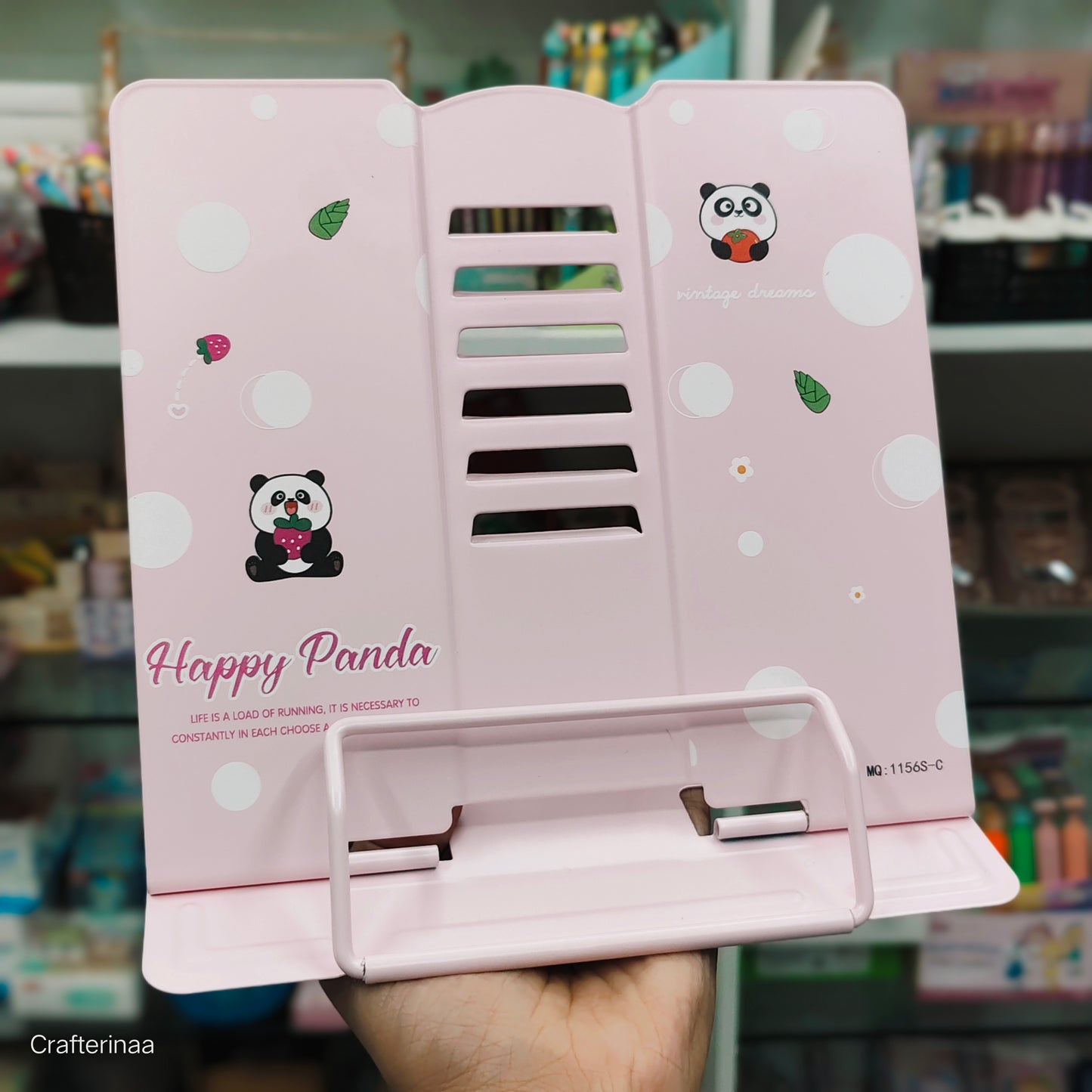 Premium metal Adjustable Reading Book Holder – Cartoon Printed Study Stand